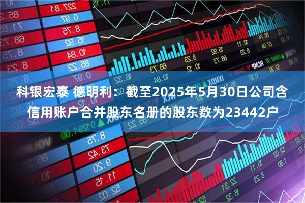 科银宏泰 德明利：截至2025年5月30日公司含信用账户合并股东名册的股东数为23442户