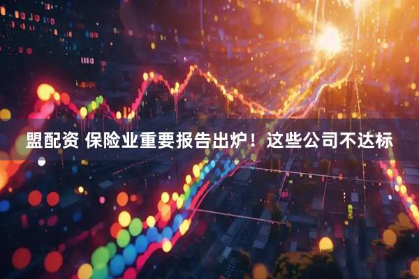 盟配资 保险业重要报告出炉！这些公司不达标